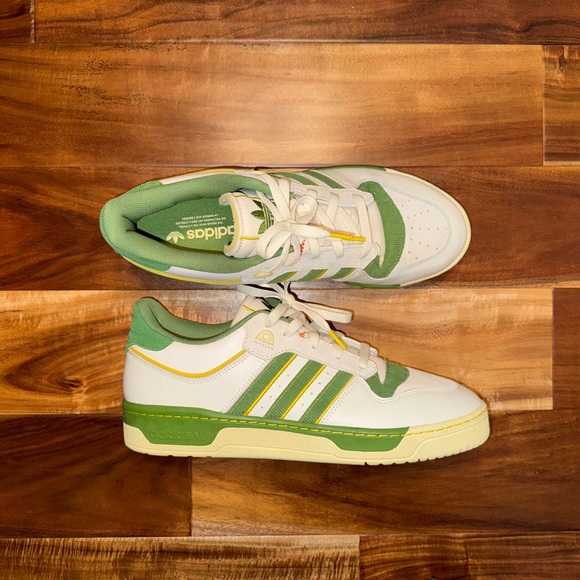SOLD❗️- Adidas Rivalry Low 86 Crew Green/Hazy Yellow FZ6318 - Size 12.5 - Picture 4 of 16